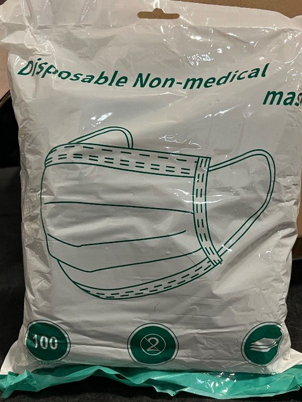 Photo 1 of Disposable Face Mask, 100 PCS Black Masks, 3 Ply Protection Face Masks