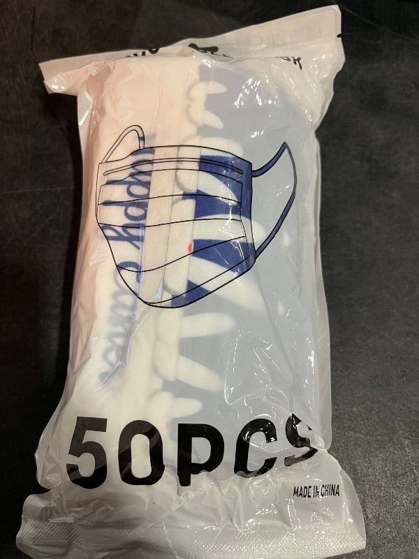 Photo 1 of Easter Disposable Face Masks - 50Pcs, Printed Face Mask for Adults, 3Ply Stylish Mask with Designs, Eggs/Rabbit/Flower Prints Safety Mask for Holiday