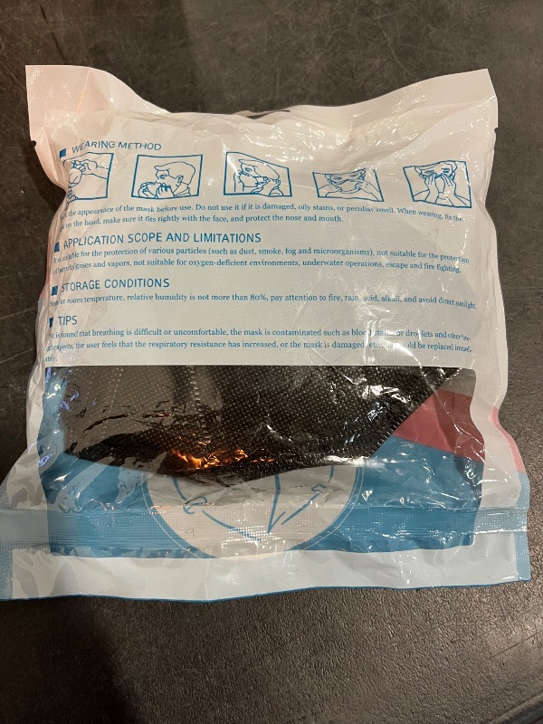 Photo 1 of Sealed 10 Pack KN95 Protective Mask , Black