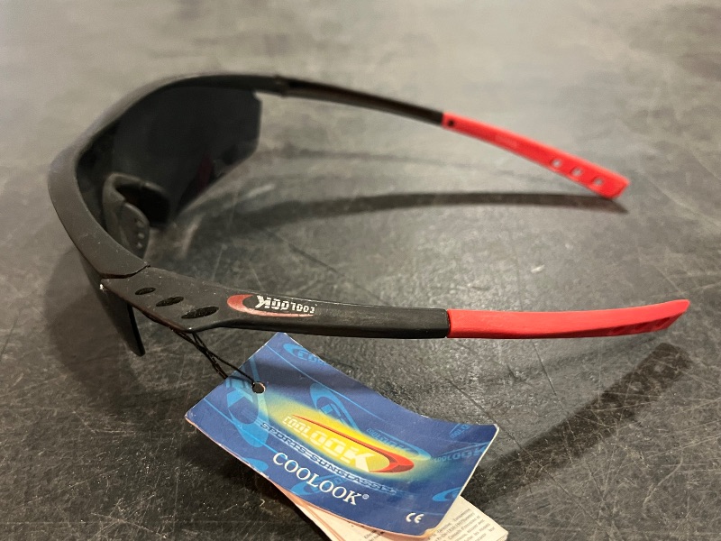 Photo 1 of Mens Coolook UV400 Red and Black Sports Sunglasses