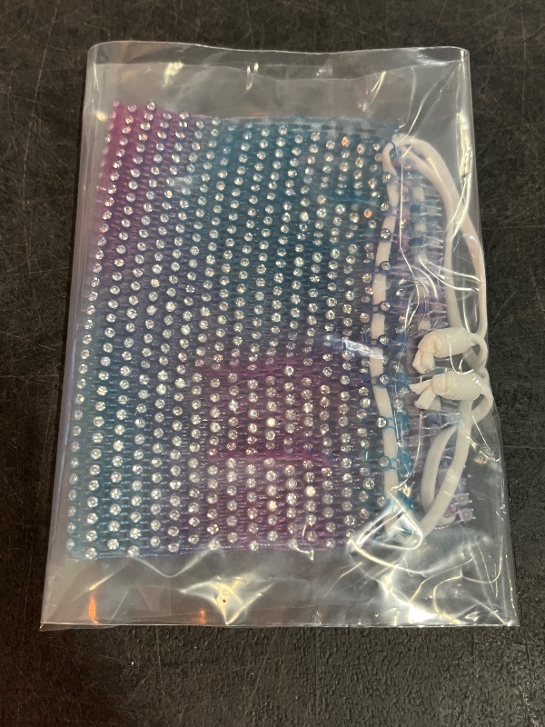 Photo 1 of Auriviz Sparkly Rhinestone Face Mask for Women Masquerade Glitter Bling Face Mask Christmas Party