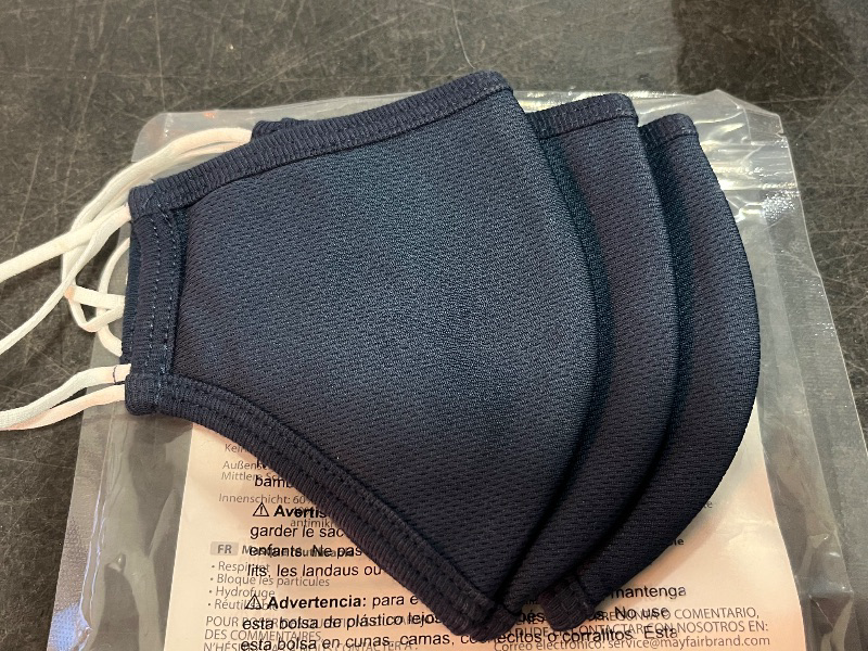 Photo 1 of EnerPlex 3 Navy Blue Adult Face Mask Washable Face Mask 