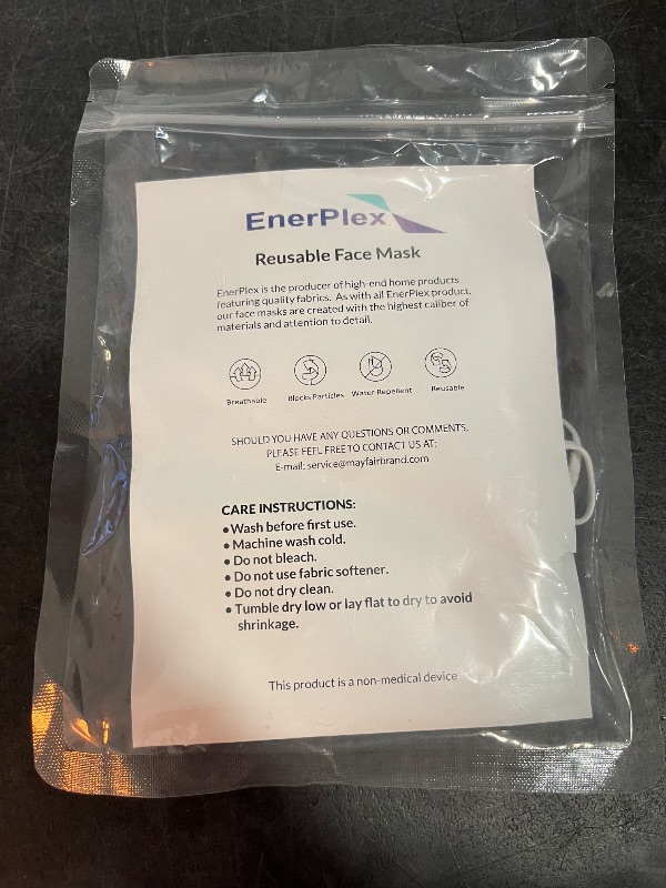 Photo 1 of EnerPlex 3 Navy Blue Adult Face Mask Washable Face Mask 