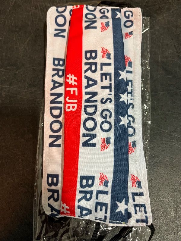 Photo 1 of "Lets GO Brandon" Face Mask with Filter
