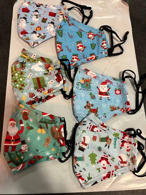 Photo 1 of 6 Kids Christmas Fabric Face Mask