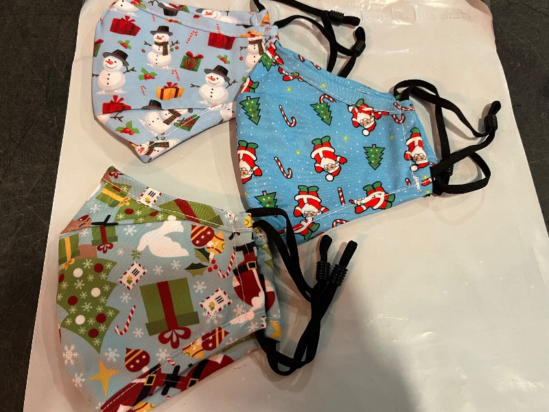 Photo 1 of 6 Kids Christmas Fabric Face Mask