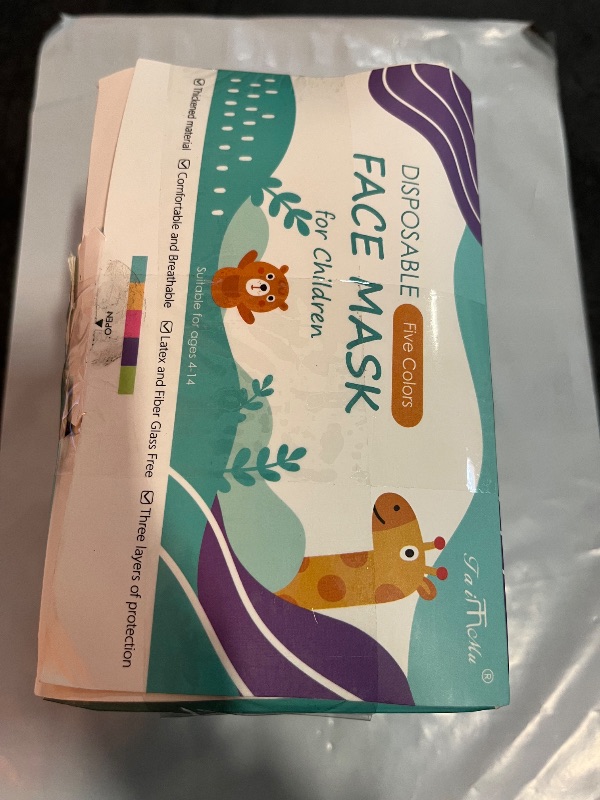 Photo 1 of Kids Disposable Face Masks,3 Ply Kids Masks Disposable Breathable Colorful Cute Face Masks for Children, Girls & Boys