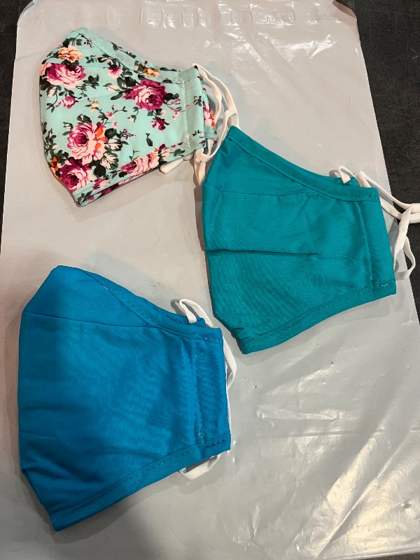 Photo 1 of 6 Adult Fabric Mask, Washable, 3 Solid 3 Pattern