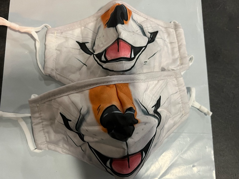 Photo 1 of 4 Pack Dog Fabric Face Mask ReWashable
