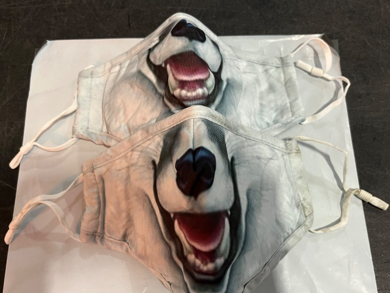 Photo 1 of 4 Pack Dog Fabric Face Mask ReWashable