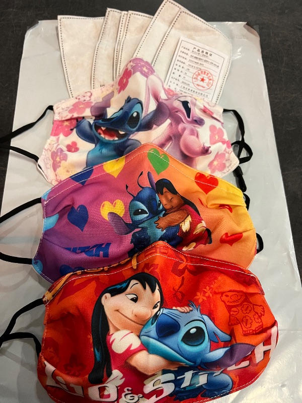 Photo 1 of 3 Lilo and Stitch Fabric Face Mask, Washable ReUsuable with Filters