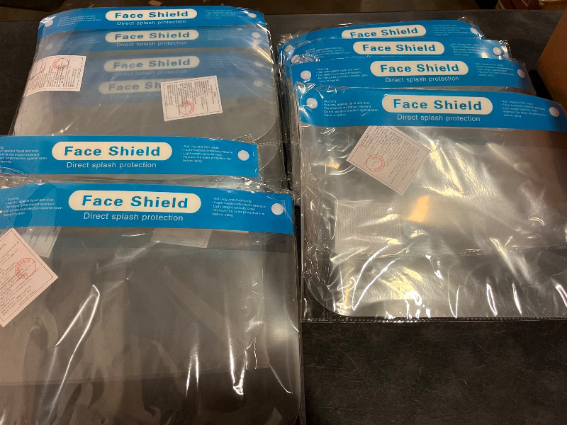 Photo 1 of Face Shield | 10 Pack | Clear Plastic Face Shields for Women, Men & Kids, Anti-Fog, Lightweight Reusable Face Shield Mask, Safety Visor Cover with Comfortable Sponge & Elastic Band
