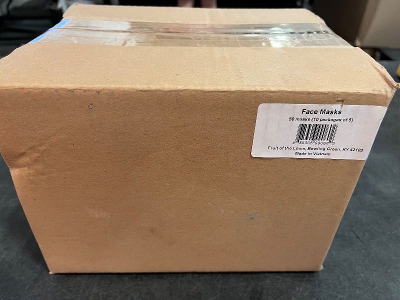 Photo 1 of Fruit of the Loom Reusable Cotton Face Mask - 50 Count Multipacks