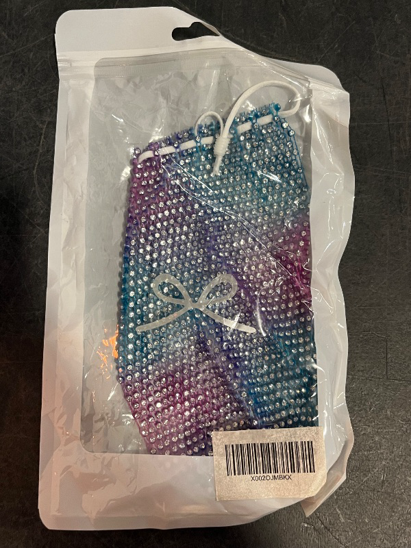 Photo 1 of Auriviz Sparkly Rhinestone Face Mask for Women Masquerade Glitter Bling Face Mask Christmas Party
