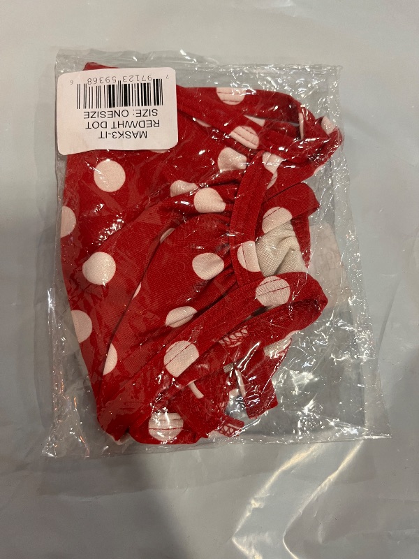 Photo 1 of *RED* Star Vixen Washable Fashion Face Mask, Black/White Dot, One Size fits All