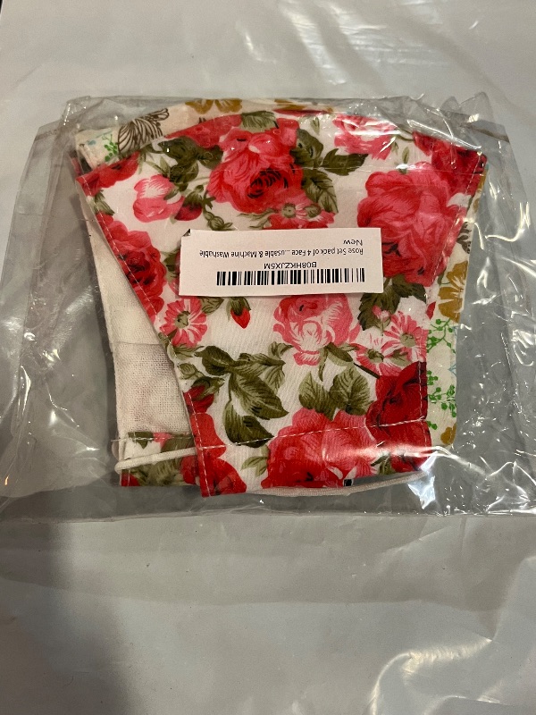 Photo 1 of Face Mask Cotton Floral Cloth Filter Pocket Reusable Washable DN1062