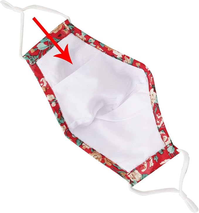 Photo 1 of Face Mask Cotton Floral Cloth Filter Pocket Reusable Washable DN1062