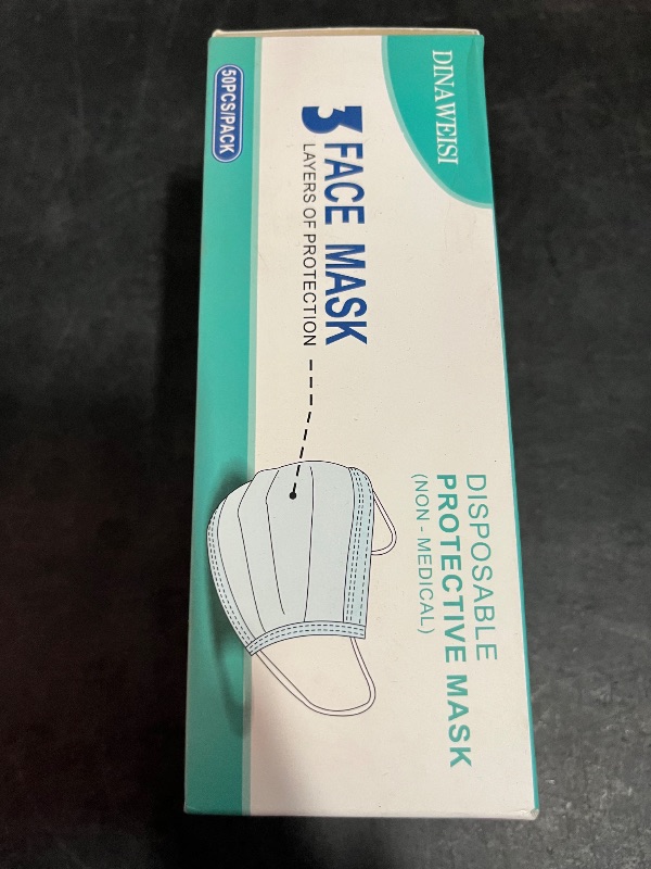 View 5 of DINA WEISI 3 Layer Face Mask Disposable, 50Count