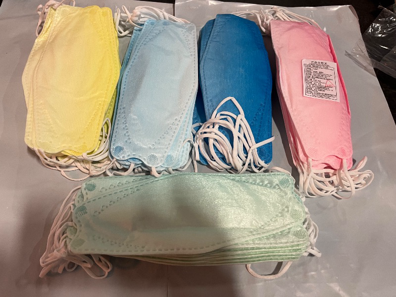 Photo 1 of 50 PCS Face Mask, Disposable 5 Colors 10 Pack, Mulitcolors