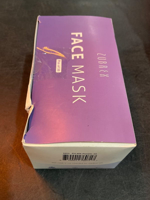 Photo 1 of 50 Pcs Disposable 3 Ply Safety Face Mask for Protection - with Nanofiber Filter Lining - and Elastic Earloops
