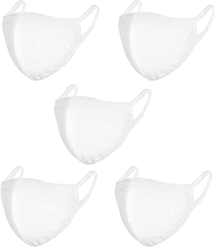 Photo 1 of Simpli-Magic Fabric Masks, Adult, White, 50 Pack
