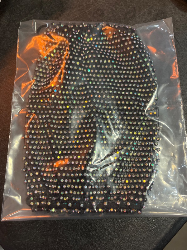 Photo 1 of Auriviz Sparkly Rhinestone Face Mask for Women Masquerade Glitter Bling Face Mask Christmas Party
