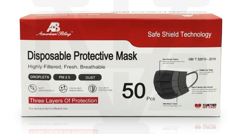 Photo 1 of 2000PCS Wholesale Bulk Disposable Face Masks, Non Woven Thick 3-Layers Breathable Face Mask for Adults ( 4 Layers of 10 Boxes, 50 Maks per Box) 