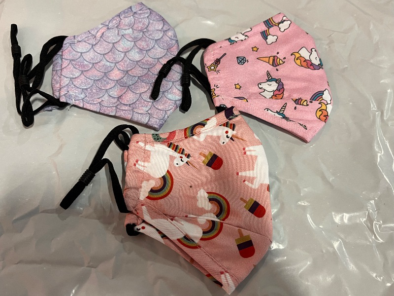 Photo 1 of 6 Kids Boys and Girls Mask Fabric Rewashable