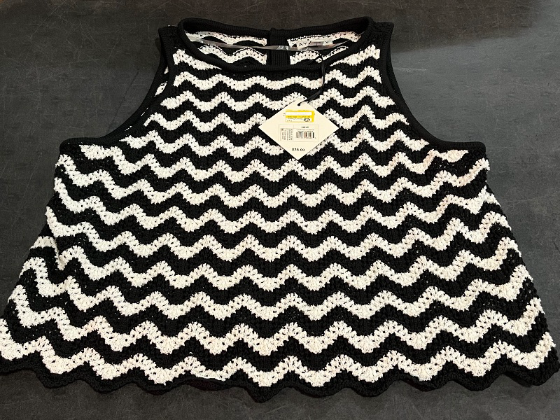 Photo 1 of 1X Women's Sweater Tank Top - Ava & Viv™ Black Striped 1X