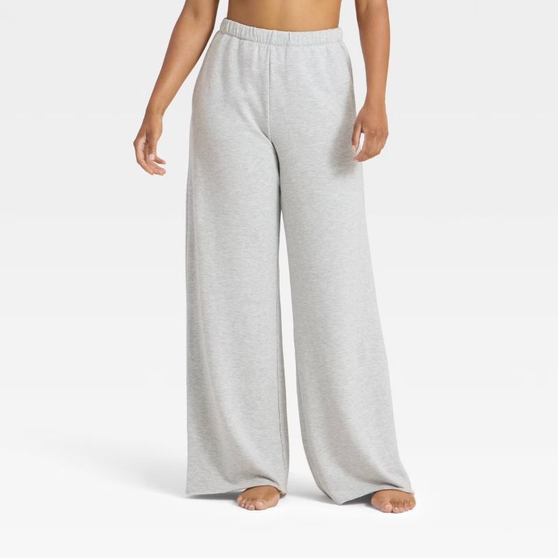 Photo 1 of (S) Women's Mid-Rise French Terry Sweatpants - Wild Fable™ Heathered Gray S