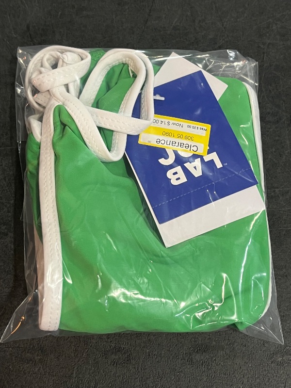 Photo 1 of (S) Women's Piped Sports Bra - JoyLab™ Vibrant Green S: Nylon Spandex Blend, Removable Padding, Elastic Strap