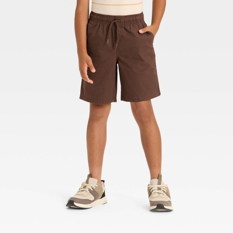Photo 1 of (M) Boys' Playwear 'at the Knee' Pull-on Shorts - Cat & Jack™ Brown M
