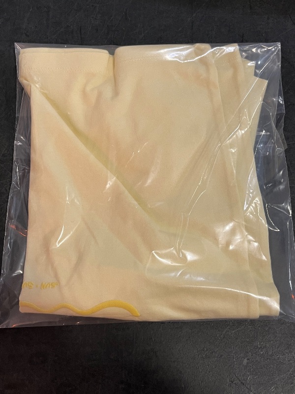 Photo 1 of (M) Girls' Short Sleeve Oversized 'Sun and Surf Vibes' Front-Back Graphic T-Shirt - Cat & Jack™ Light Yellow M