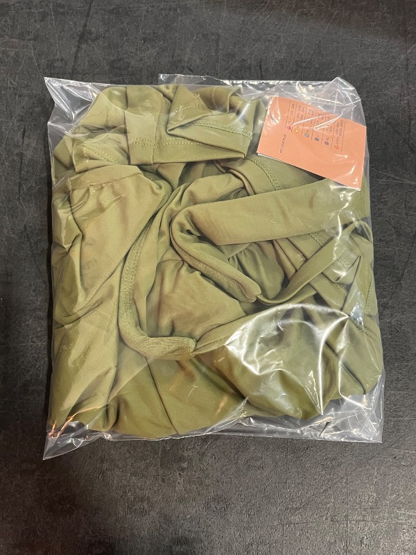 Photo 1 of (XL) Women's Shirred Squareneck Tankini Top - Shade & Shore™ Green XL: Nylon Spandex Blend, Removable Cups, Hand Wash, Line Dry