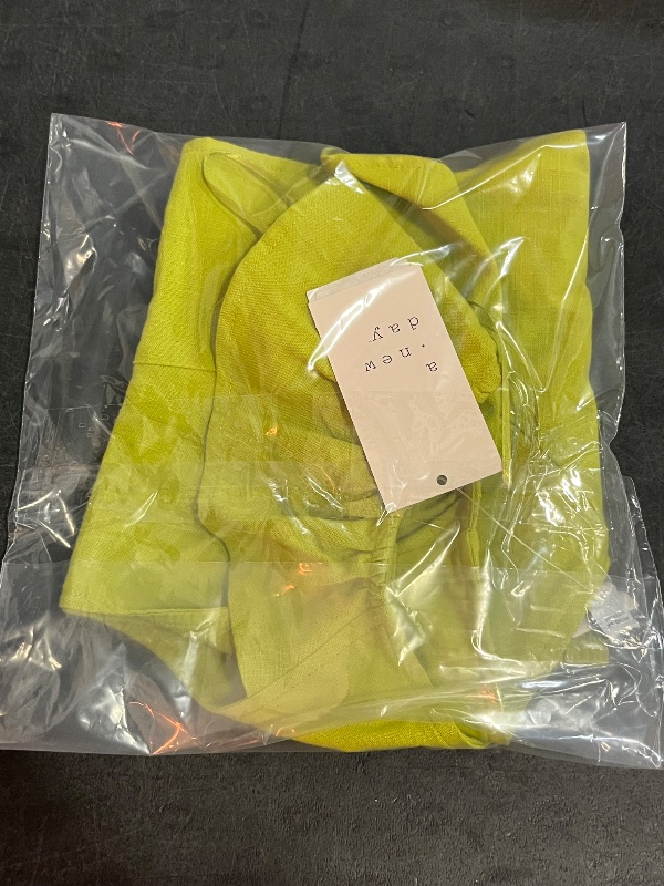 Photo 1 of (S) Women's Ruffle Sleeve Woven Halter Top - a New Day™ Lime Green S
