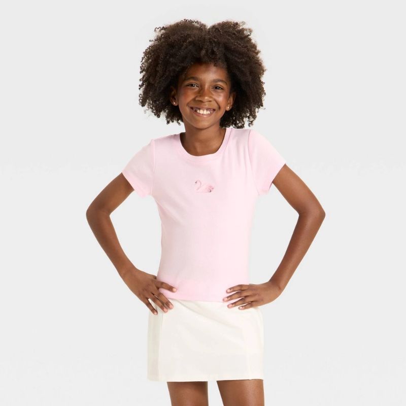 Photo 1 of (L) Girls' Short Sleeve Graphic T-Shirt - Art Class™ Pink L