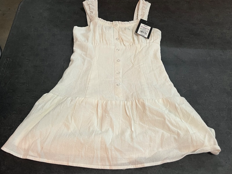 Photo 1 of (S) Girls' Button-Front Drop-Waist Dress - Art Class™ White S