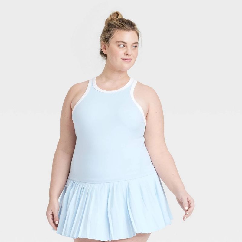 Photo 1 of (XXL) Women's High Neck Racerback Tank Top - All in Motion™ Sky Blue XXL