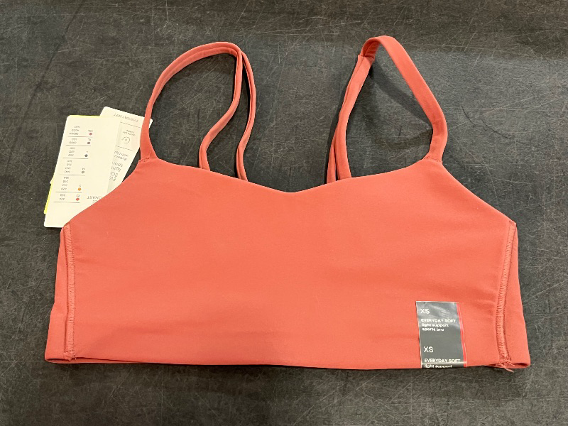 Photo 1 of (XS) Women's Everyday Soft Light Support Strappy Sports Bra - All in Motion™ Brown XS: Moisture Wicking, Quick Drying
