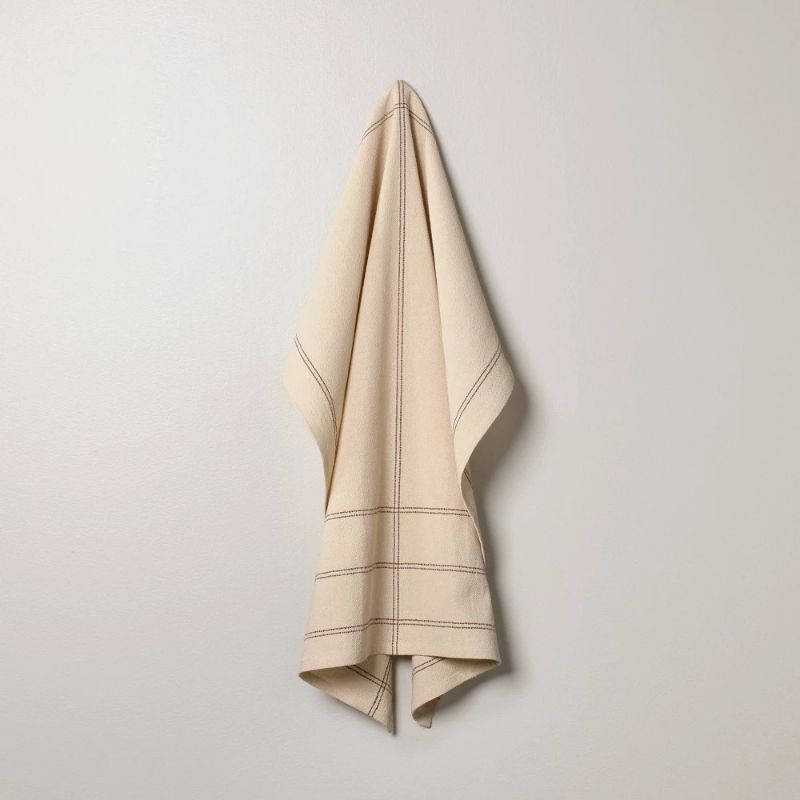 Photo 1 of Flour Sack Towel Burgundy/Natural - Hearth & Hand™ with Magnolia
