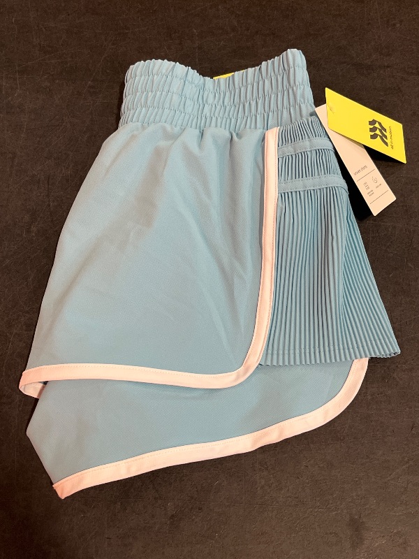 Photo 1 of (XS) Women's Woven Mid-Rise Piped Dolphin Shorts 2.5" - All in Motion™ Blue XS: Lightweight, Moisture Wicking, Quick Dry
