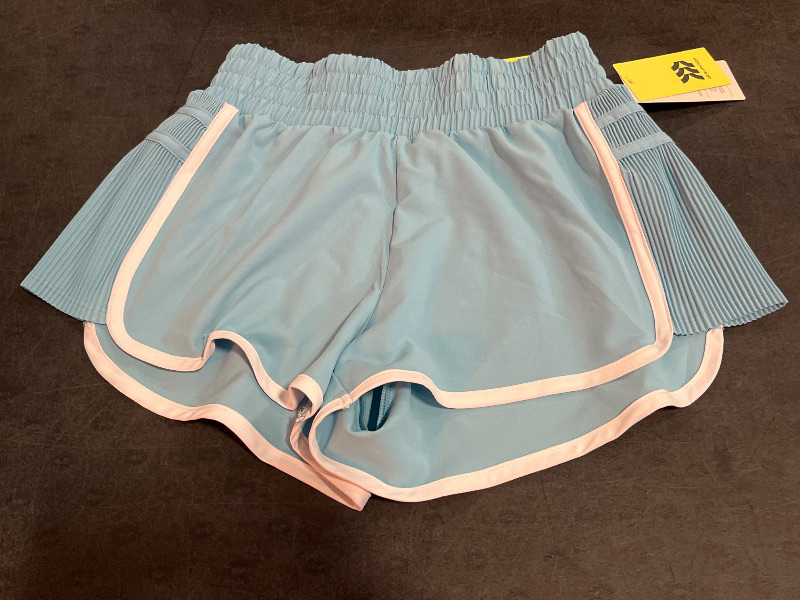 Photo 1 of (XS) Women's Woven Mid-Rise Piped Dolphin Shorts 2.5" - All in Motion™ Blue XS: Lightweight, Moisture Wicking, Quick Dry
