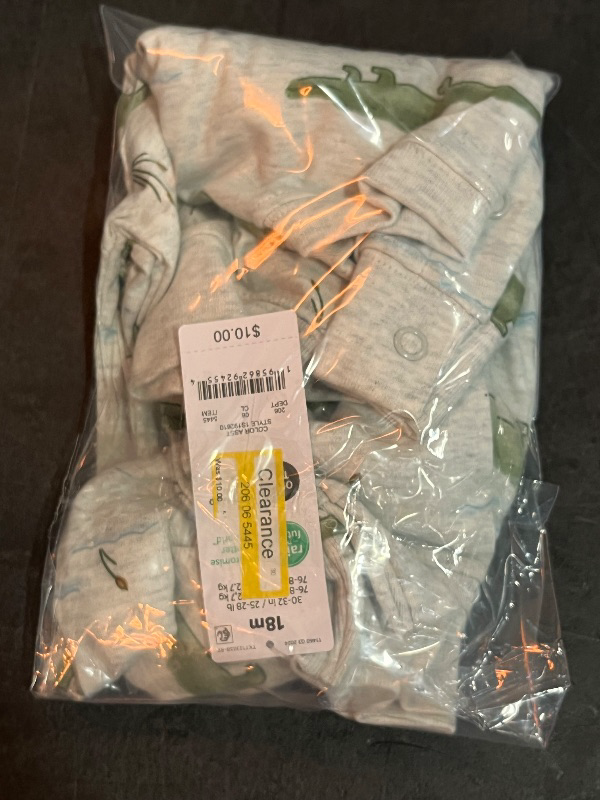 Photo 1 of (18M) Carter's Just One You® Baby Boys' Alligator Top & Bottom Set - Gray 18M: Cotton-Polyester, Long Sleeve, Snap Closure
