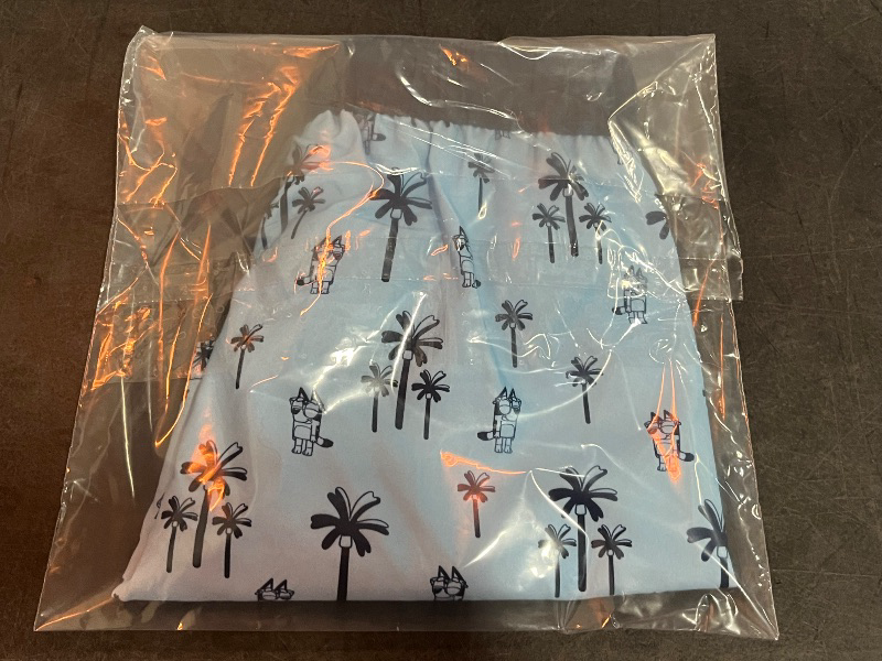 Photo 1 of (5T) Toddler Boys' Bluey Swim Shorts - Blue 5T: Polyester Microfiber, Tagless, Mid Rise, Front Drawstring, UPF 50+ Protection