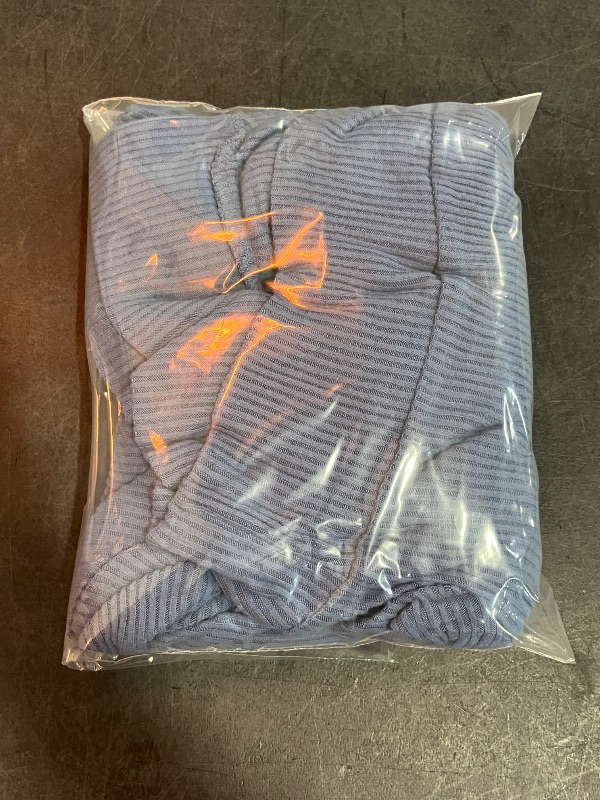 Photo 1 of (L) Women's Cozy Ribbed Pullover - Auden™ Blue L: Relaxed Fit, V Neck, Dolman Long Sleeve, Midweight, Machine Washable