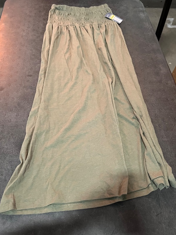 Photo 1 of (XS) Women's Knit Smocked Maxi a-Line Skirt - Universal Thread™ Olive Green XS