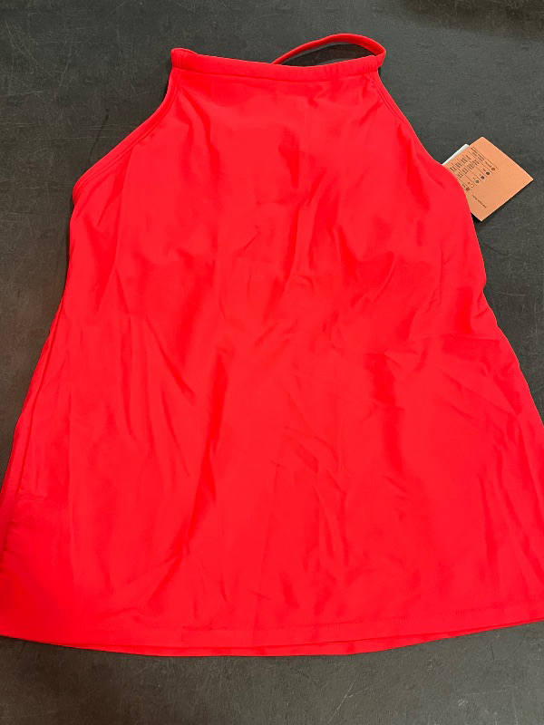 Photo 1 of (XS) Women's Shirred High Neck Tankini Top - Shade & Shore™ Red XS