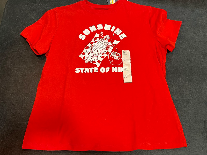 Photo 1 of (XS) Women's Short Sleeve Graphic T-Shirt - Universal Thread™ Red Letters XS
