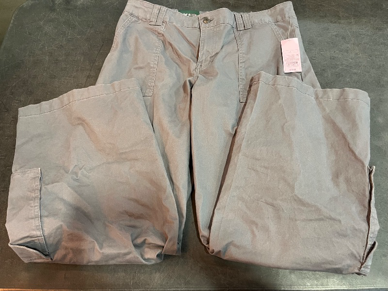 Photo 1 of (L) Women's Mid-Rise Straight Leg Cargo Pants - Wild Fable™ Gray L: Elastic Waist, Pockets
