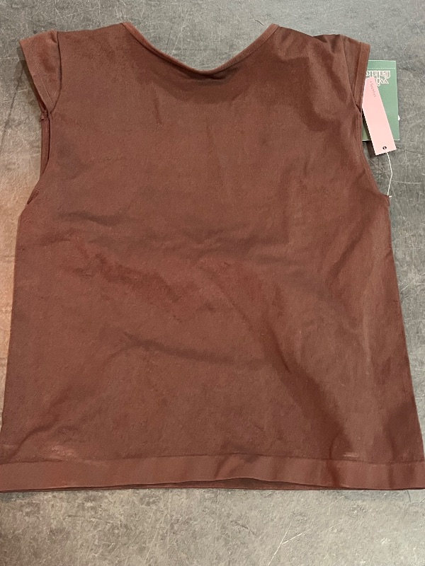 Photo 1 of (S) Women's Cap Sleeve Seamless Jersey T-Shirt - Wild Fable™ Dark Brown S: Lightweight Pullover, Machine Washable
